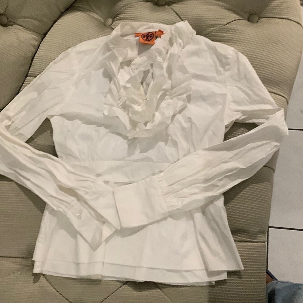 white blouse tory burch sz 8